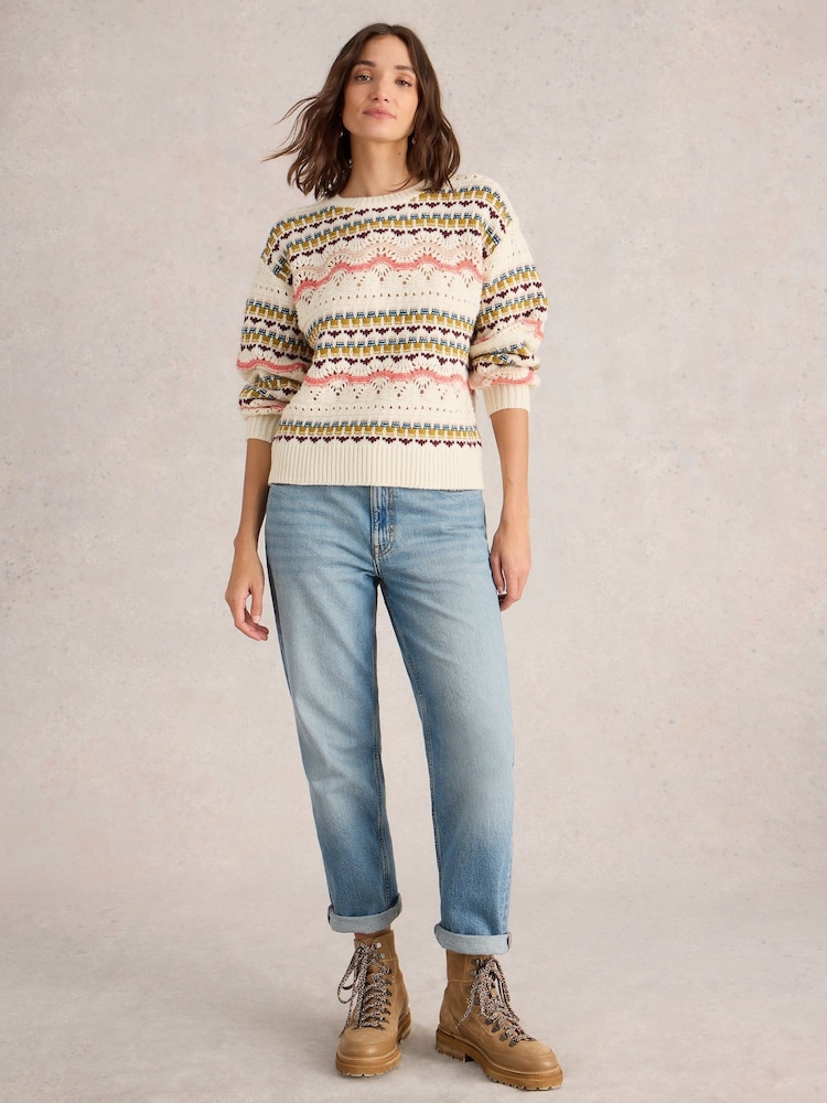 White Stuff White Piper Pointelle Jumper - Image 1 of 6