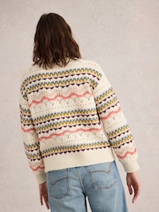 White Stuff White Piper Pointelle Jumper - Image 2 of 6