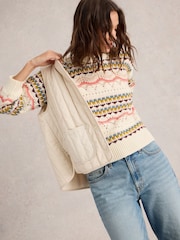 White Stuff White Piper Pointelle Jumper - Image 4 of 6