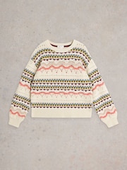 White Stuff White Piper Pointelle Jumper - Image 5 of 6
