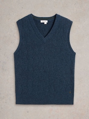 White Stuff Blue Diamond Tank - Image 5 of 6