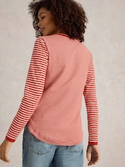 White Stuff Red Clara Sparkle T-Shirt - Image 2 of 6