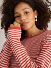 White Stuff Red Clara Sparkle T-Shirt - Image 4 of 6
