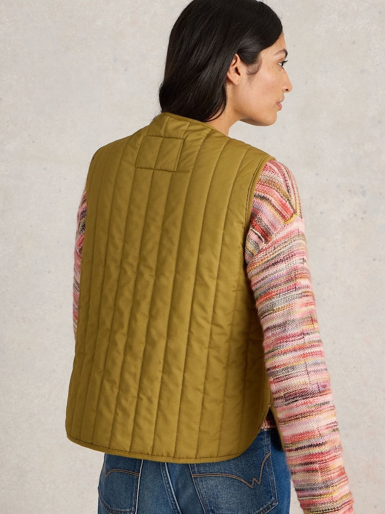 White Stuff 100% Organic cotton Emma Quilted Gilet - Image 2 of 6