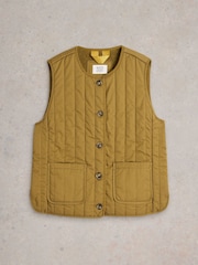 White Stuff 100% Organic cotton Emma Quilted Gilet - Image 5 of 6