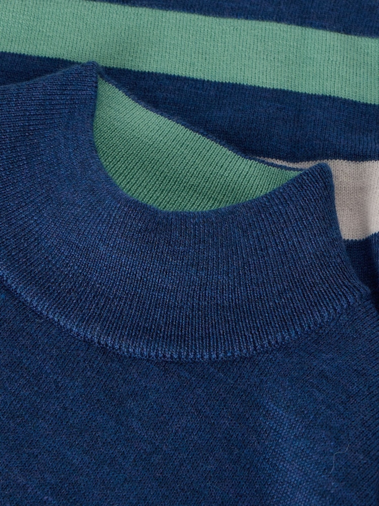White Stuff Blue Roll Neck Merino Jumper - Image 6 of 6 White Stuff Blue Roll Neck Merino Jumper - Image 6 of 6