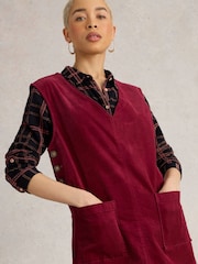 White Stuff Red Maple Cord Pinny Dress - Image 4 of 6