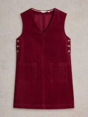 White Stuff Red Maple Cord Pinny Dress - Image 5 of 6