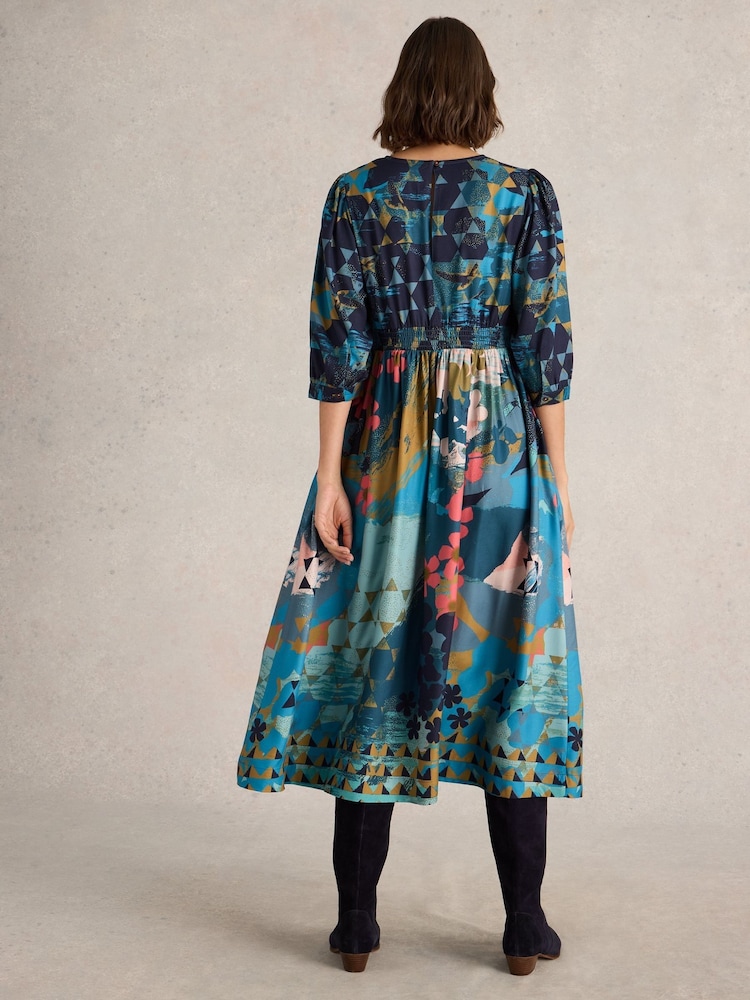 White Stuff Green Lucy Midi Dress - Image 2 of 6