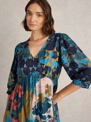 White Stuff Green Lucy Midi Dress - Image 4 of 6
