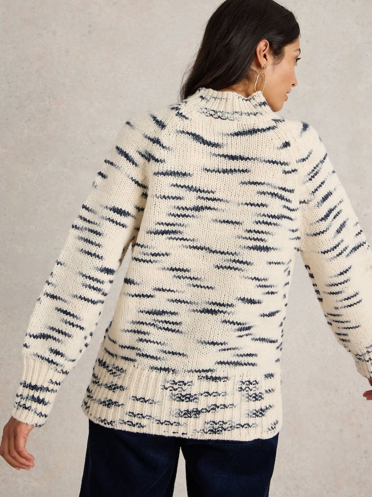 White Stuff Natural Spacedye High Neck Jumper - Image 2 of 6 White Stuff Natural Spacedye High Neck Jumper - Image 2 of 6