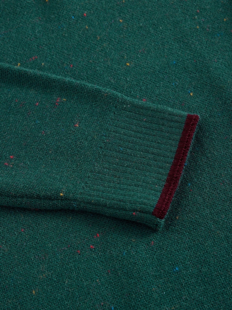 White Stuff Green Merino Funnel Neck Jumper - Image 6 of 6