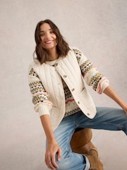 White Stuff Natural Emma 100% Organic cotton Quilted Gilet - Image 1 of 6