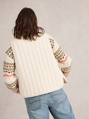 White Stuff Natural Emma 100% Organic cotton Quilted Gilet - Image 2 of 6