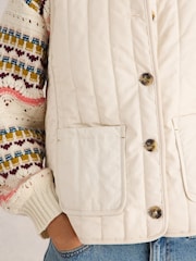 White Stuff Natural Emma 100% Organic cotton Quilted Gilet - Image 4 of 6