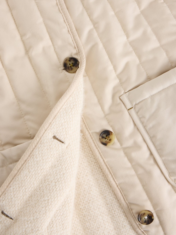 White Stuff Natural Emma 100% Organic cotton Quilted Gilet - Image 6 of 6