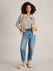 White Stuff Natural Clara Stitch T-Shirt - Image 1 of 6