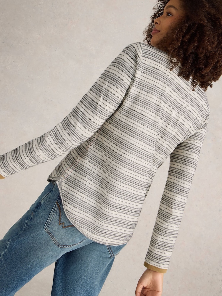 White Stuff Natural Clara Stitch T-Shirt - Image 2 of 6