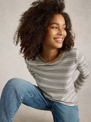 White Stuff Natural Clara Stitch T-Shirt - Image 3 of 6