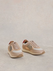 White Stuff Natural Leopard Print Ruby Runner Trainers - Image 2 of 5
