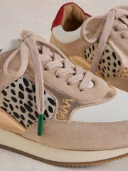 White Stuff Natural Leopard Print Ruby Runner Trainers - Image 4 of 5