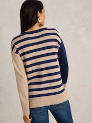 White Stuff Natural City Check Heart Jumper - Image 2 of 6