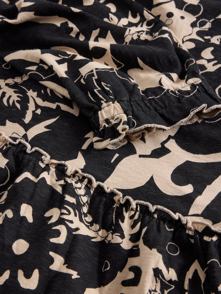 White Stuff Black 100% Cotton Jonie Shirred Jersey Dress - Image 6 of 6 White Stuff Black 100% Cotton Jonie Shirred Jersey Dress - Image 6 of 6