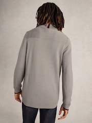 White Stuff Grey Merino Funnel Neck Nep Jumper - Image 2 of 6