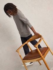 White Stuff Grey Merino Funnel Neck Nep Jumper - Image 3 of 6