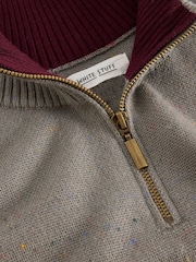 White Stuff Grey Merino Funnel Neck Nep Jumper - Image 6 of 6