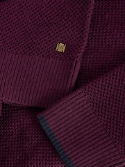 White Stuff Purple Newport Merino Henley Jumper - Image 6 of 6