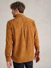 White Stuff Orange 100% Cotton Climbing Thorns Printed Shirt - Image 2 of 6
