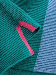 White Stuff Green 100% Organic Cotton Jana High Neck Jumper - Image 6 of 6