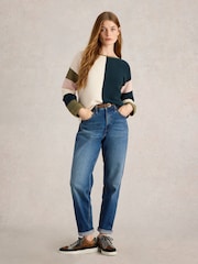White Stuff Natural 100% Organic Cotton Jana Colourblock Jumper - Image 1 of 6