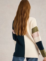 White Stuff Natural 100% Organic Cotton Jana Colourblock Jumper - Image 2 of 6