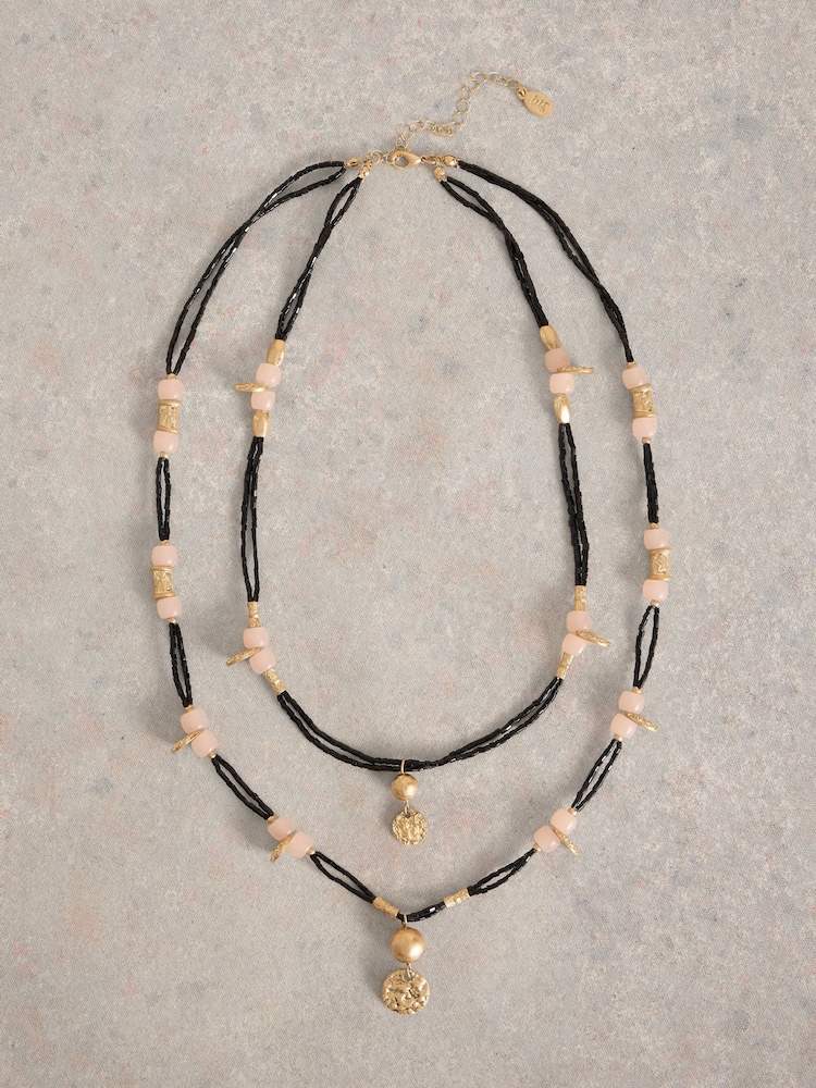 White Stuff Flora Charm Bead Necklace - Image 1 of 2