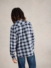 White Stuff Blue 100% Cotton Wallace Brushed Check Shirt - Image 2 of 6