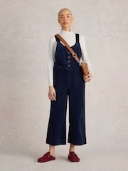 White Stuff Blue Viola Cord Dungarees - Image 1 of 6
