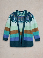 White Stuff Green New York Fairisle Cardigan - Image 6 of 6