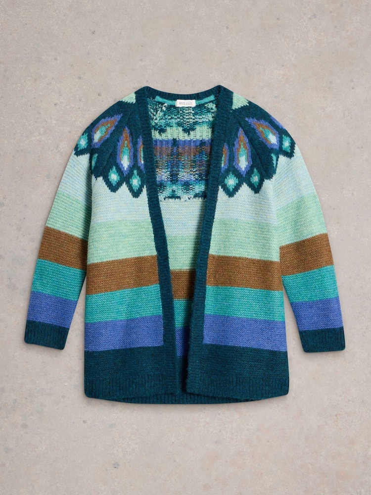 White Stuff Green New York Fairisle Cardigan - Image 6 of 6