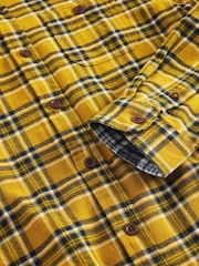 White Stuff Yellow 100% Cotton Wallace Brushed Check Shirt - Image 6 of 6