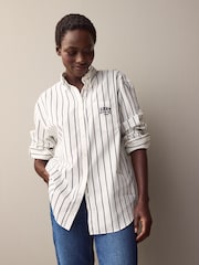 GANT Blue Relaxed Small Graphic 100% Cotton Shirt - Image 1 of 7