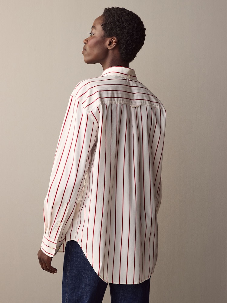 GANT Red Relaxed Small Graphic 100% Cotton Shirt - Image 2 of 5