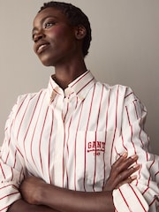 GANT Red Relaxed Small Graphic 100% Cotton Shirt - Image 3 of 5