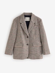 GANT Cream Regular Houndstooth Blazer - Image 7 of 7