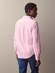 GANT Pink Regular Poplin Striped 100% Cotton Shirt - Image 2 of 5