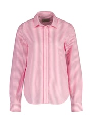 GANT Pink Regular Poplin Striped 100% Cotton Shirt - Image 4 of 5