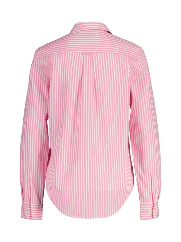 GANT Pink Regular Poplin Striped 100% Cotton Shirt - Image 5 of 5