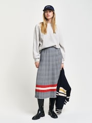 GANT Blue Check Print Pleated Skirt - Image 1 of 5