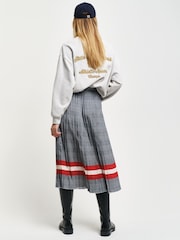 GANT Blue Check Print Pleated Skirt - Image 2 of 5
